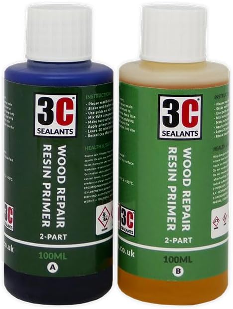 3C Sealants Wood Repair Resin Primer 2-Part 200ml