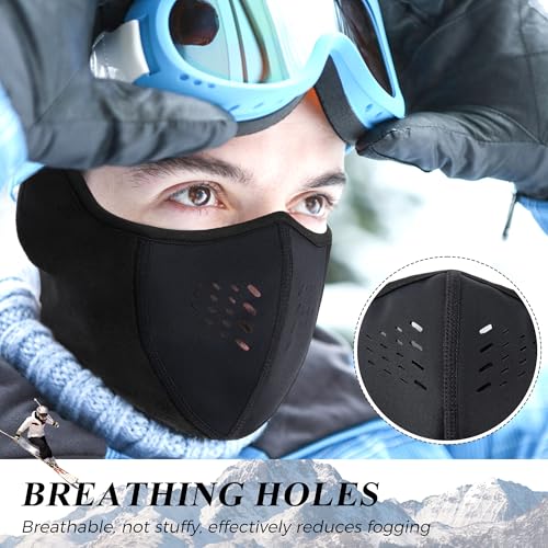 Image of WTACTFUL Breathable Half Face Mask for Men Women Warm Thermal Balaclava