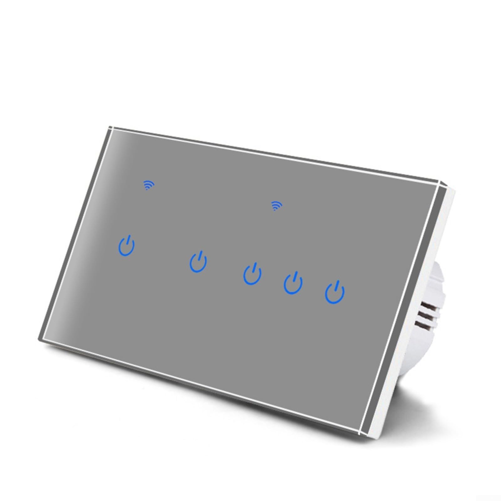 Plastic Smart Switch Panel Grounding Socket With Anti-Static Conductive Yarn Braid For Earthing And Grounded Bed Sheets(5 Gang)