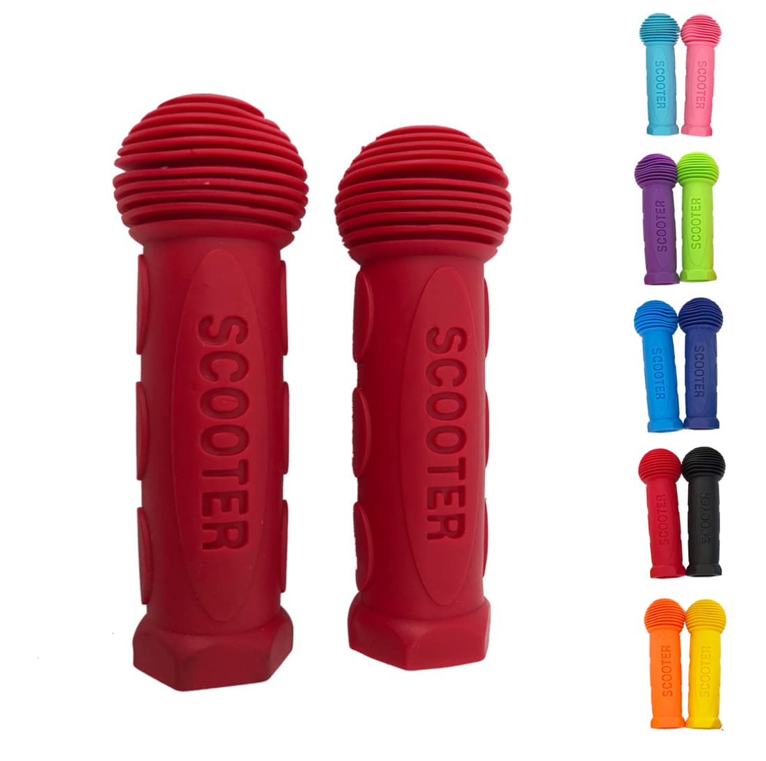 Scooter Grip Handlebar 1 Pair Bicycle Grip Fit for 2-3-4 Wheels Kid Kick Scooters, Children Bike
