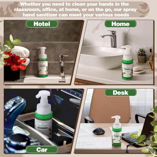 Image of 6 Pack Eucalyptus Mint Foaming Hand Soap with Pump Care Moisturizing Liquid Gentle Scented Foam Hand Wash 2026 New Year Gifts for Kitchen Bathroom Family Teacher Staff 8.75 Fl. oz