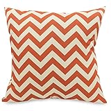 Majestic Home Goods Pillow, X-Large, Chevron, Burnt Orange