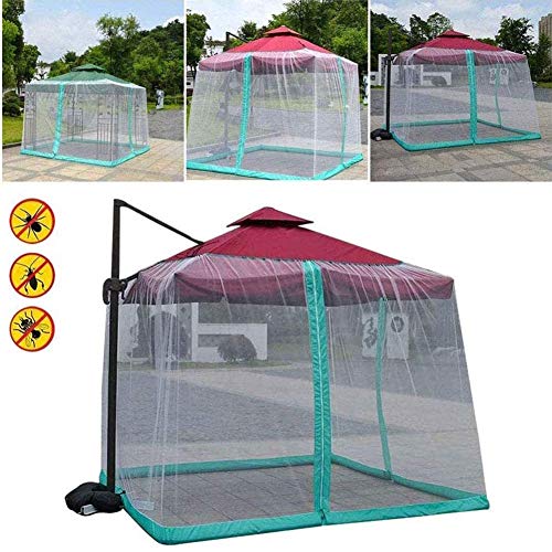 Preisvergleich Produktbild HYLH Moskitonetz für Sonnenschirm, Outdoor Garden Moskitoabdeckung Regenschirmabdeckung Moskitonetz Bildschirm Moskitonetz Baldachin Vorhänge Camping Zelte Polyester hilft vor Mücken zu schützen