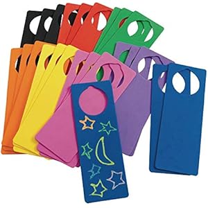 Colorations EVA Foam Door Hangers Set of 24 Multi-Color Pack for Kids Arts & Crafts Craft Project Teacher Activity