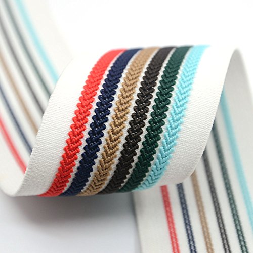 Icraft 2-inch wide colorful striped jacquard elastic bands by 2-y…