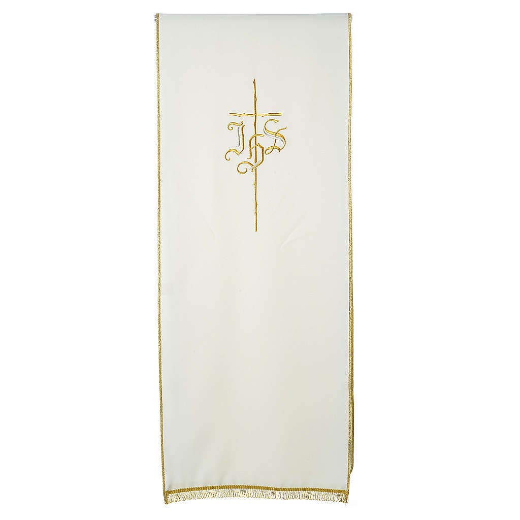 Holyart Voile de lutrin Croix IHS 100% Polyester, Rouge