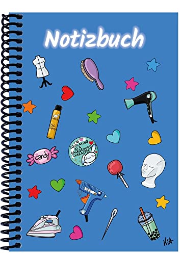 Grand bloc-notes A4 manga bleu petits carreaux pour dessin et écriture