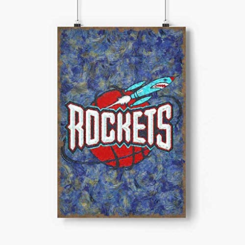 Lilian Ralap Houston Rockets Poster 16x24 Inchs Unframed, Basketball NBA, NBA Team Logo, NBA Team Logo, Sport Poster, NBA Art, Gift idea for Birthday, Christmas, Valentine, Boys, Girls