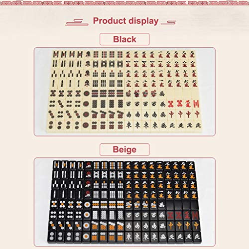 Juego de mahjong japonés, azulejos acrílicos de alta calidad con caja de regalo de madera, ideal para entusiastas de los juegos tradicionales y coleccionistas