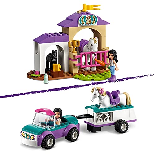LEGO 41441 Friends Trainingskoppel und Pferdeanhänger, Pferd Spielzeug ab 4 Jahre für Mädchen und Jungen mit Pferdestall – Bild 4