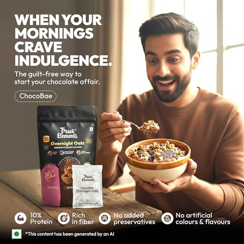 Image of True Elements Overnight Oats - Inspired By Dessert Flavours 372gm