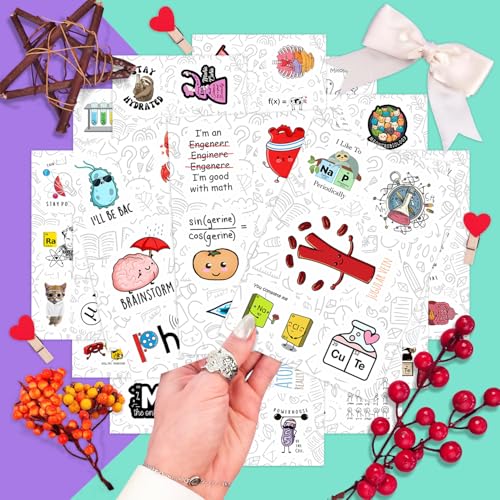Image of 150Pcs Science Stickers for Students - Science Class Room Decor, Waterproof Vinyl Decals, Gifts for Women & Men