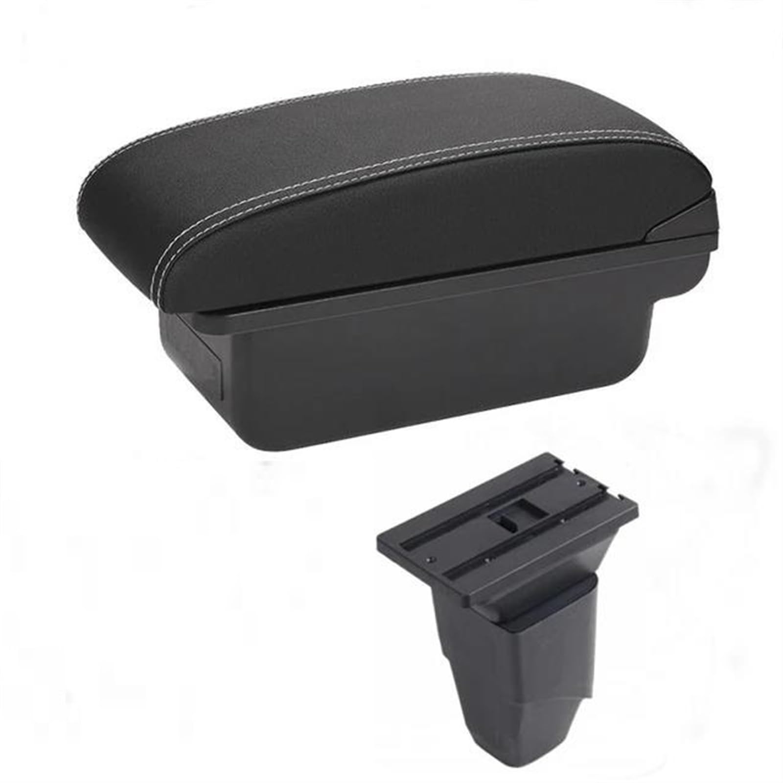 Ysdsls A-Black White Line Car Decoration Styling Center Console Multifunctional Storage Box For 206 207 Cc Cabrio