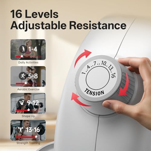 JOROTO MR20H Magnetic Rowing Machines for Home Gym 16 Adjustable Resistance Rower Machine 350 LBS Weight Capacity Rowing Machine with LED Monitor, Aluminum Slide Rail Compact Rower at Home - Image 4