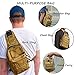 LBlanco Tactical backpack Shoulder Bag, Military Sport Bag Outdoor Small Chest Pack for Men Miss Traveling, Trekking, Camping, Sling Daypack Army Bag（Khaki）