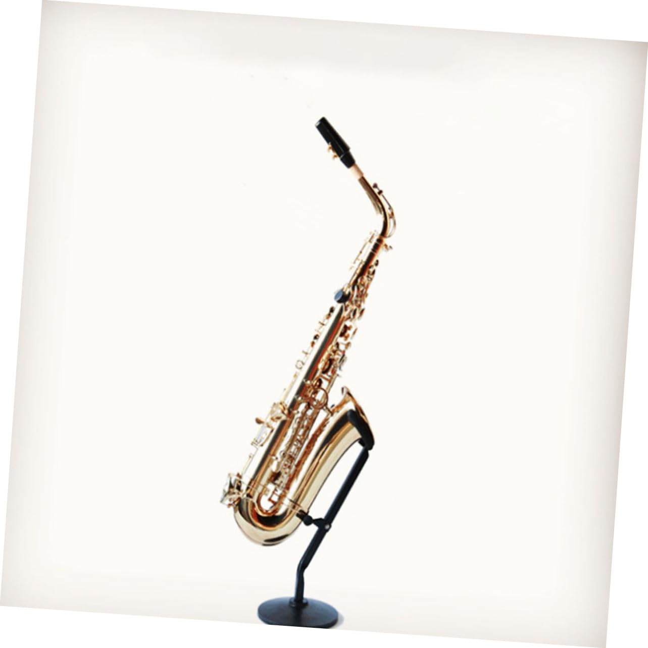 Mobestech Supporto per Sax Contralto Nero in Ferro, Reggi Sax Robusto | Rivestimento in Spugna, Antiruggine e Resistente All'usura, Struttura Stabile per Strumento
