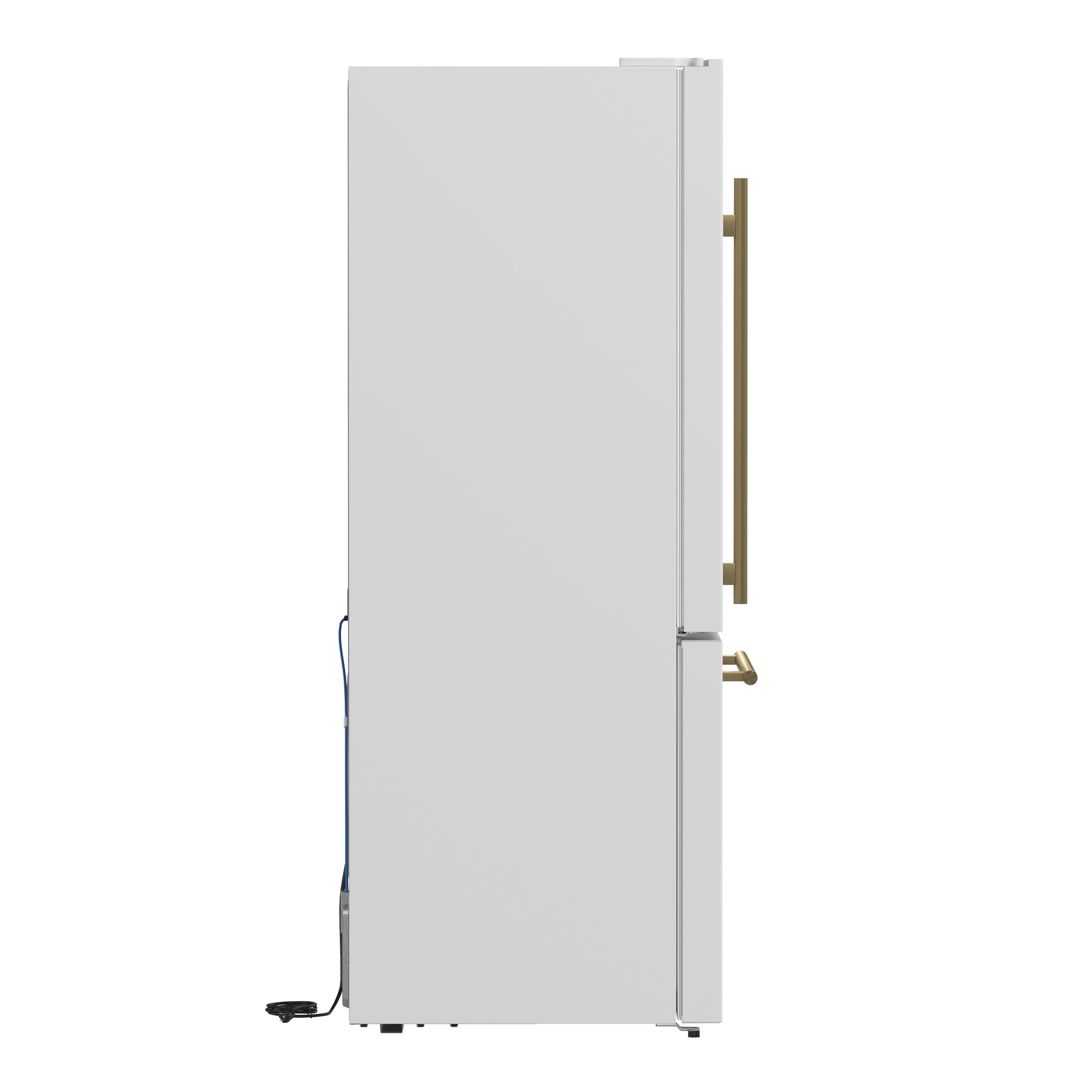 Forno Milano 62-Inch 2-Piece Freestanding Refrigerator With Dual Bottom Freezers 34.4 Cu.Ft Touch Control Ice Maker – White on Fridge.com - View 2