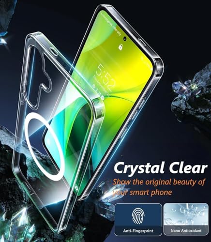 Image of REALCASE for Samsung Galaxy S24 FE 5G | Magnetic Clear Case | Durable, Scratch-Resistant | Slim Transparent Compatible with MagSafe | Protective TPU Bumper Back Cover for Galaxy S24 FE 5G