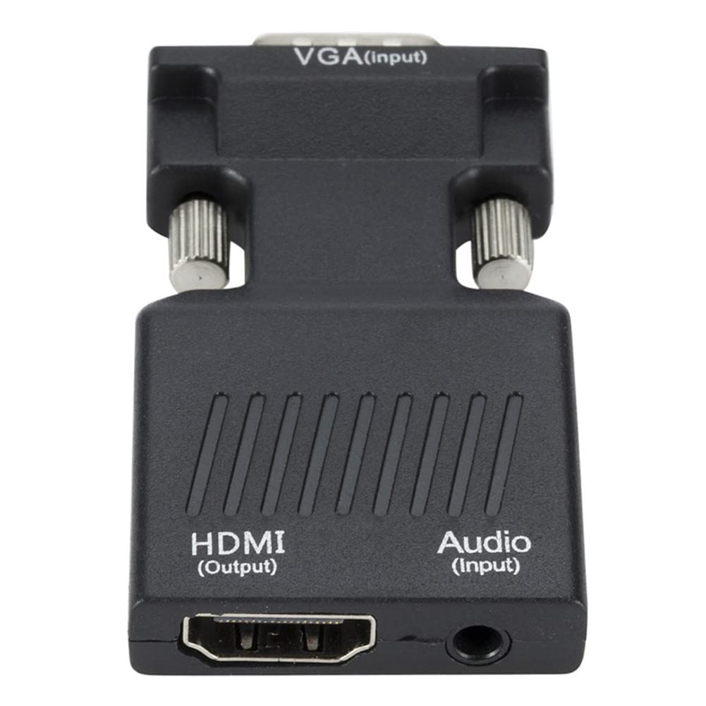 VGA Input to HDMI Output Adapter with Audio Male VGA to Female HDMI Converter Laptop to TV Accessory
