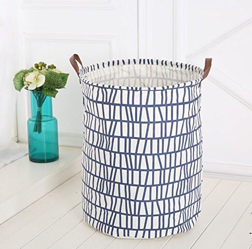 Storage Bins, Canvas Storage Bags/Baskets Toy Storage/Toy Organizers Laundry Baskets/Hampers (Blue Stripes)