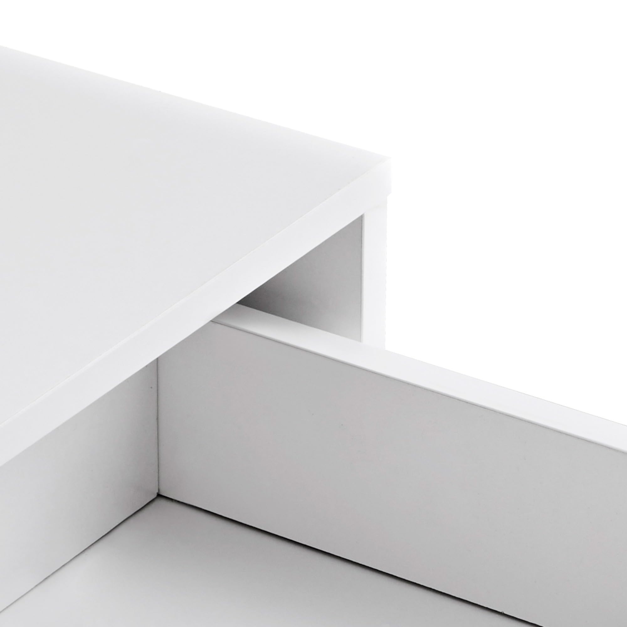 Brigros WeHome - Cassettiera Camera da Letto con 6 Cassetti 68x40x115 cm, in Legno Mobile Salvaspazio Nancy, Bianco