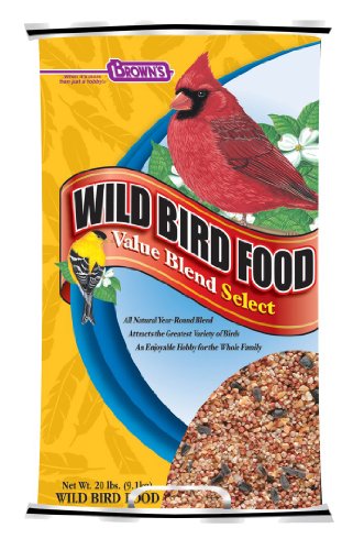 F.M. Brown'S Wild Bird Food, 20-Pound, Value Blend Select Poly-Woven Bag