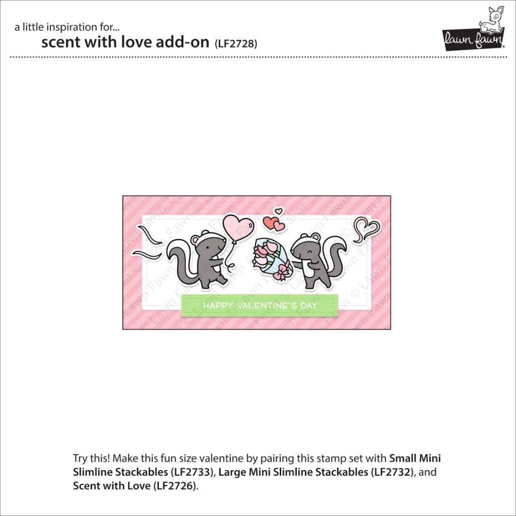 Lawn Fawn Clear Stamps 3"X4"-Scent With Love Add-On