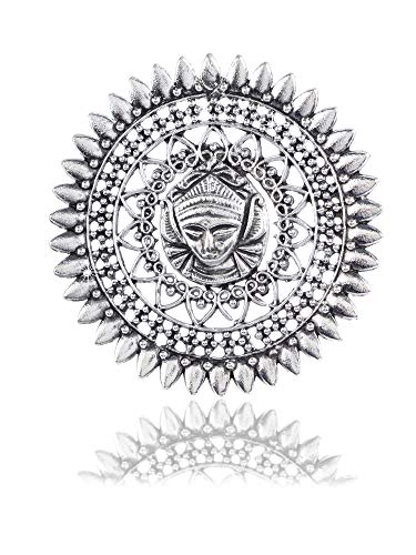 Women's Goddess Durga Ma Pendant Necklace with Earrings & Ring Set
