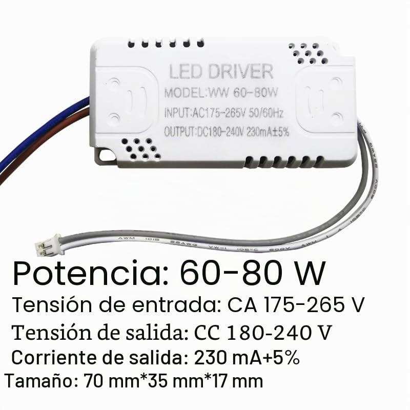 LED Driver 230mA 8-24w 24-40w 40-60w 60-80w 80-120w 100-150w LED Constant Current Driver Power Unit Supply LED Transformer(24-40W)