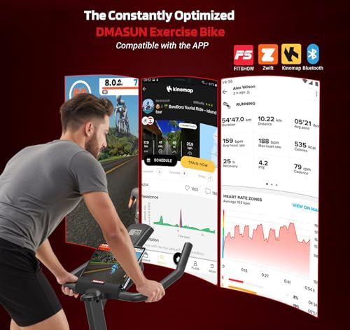 DMASUN Exercise Bike, Magnetic Resistance Stationary Bike for Home with 330 LBS Capacity, Pedals with Anti-loosening Nuts, Indoor Bike with Comfortable Seat Cushion, Digital Display with Tablet Holder - Image 3