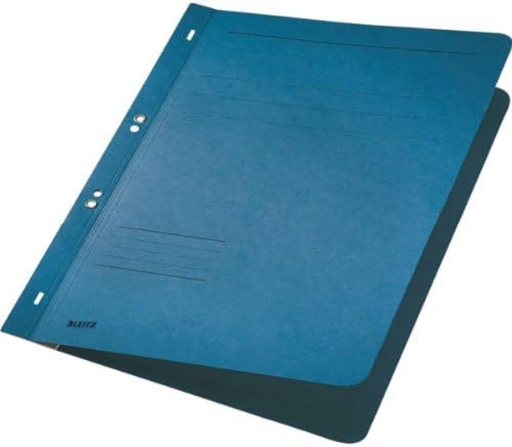 Leitz - Raccoglitore con fori, copertina anteriore 1/1, formato A4, rilegatura commerciale o ufficiale, in cartoncino manila