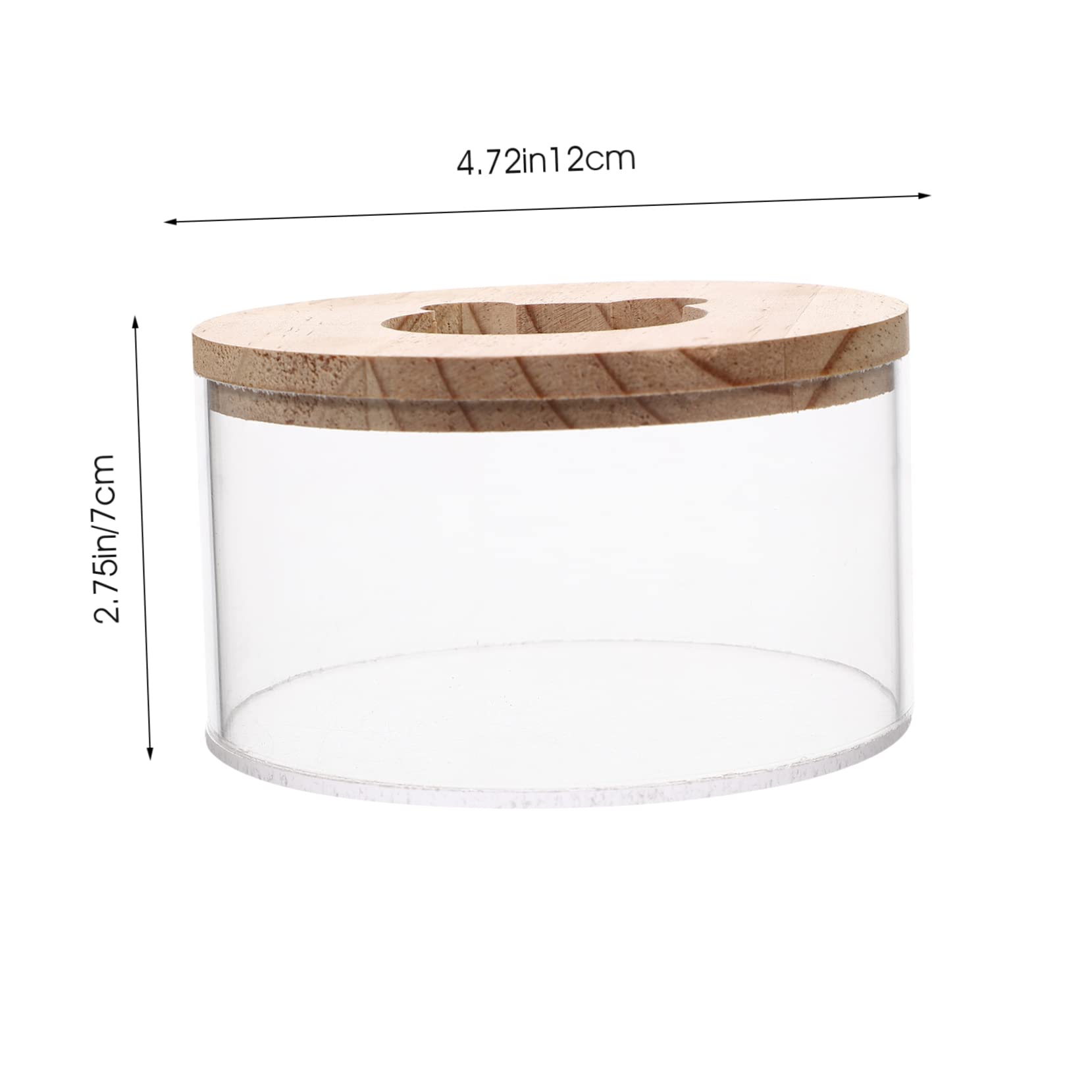 COLLBATH 2stücke Klarer Hamster Sandbad Behälter Mit Holzdeckel Transparente Für Chinchillas Und Kleine Haustiere Für Spiel Und Pflege Im Käfig