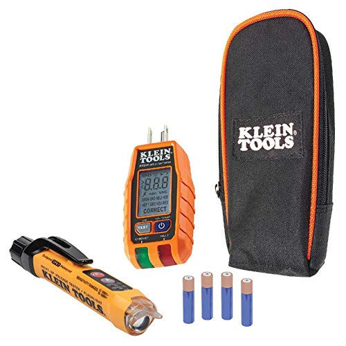 Klein Tools RT250KIT Non-Contact Voltage Tester and GFCI Receptacle Tester with LCD and Flashlight, Voltage Electrical Test Kit #1