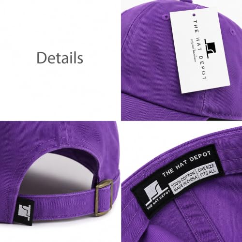 Image of USA Flag & Embroidery Premium 100% Cotton Low Profile Adjustable Baseball Dad Cap