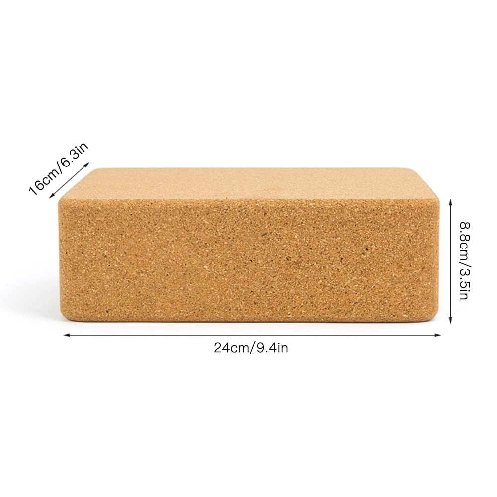 Yoga Cork Blocks Stretching Strap Wood Mattoni Fascia Cintura Regolabile