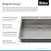 Kraus KP1TS33S-2 Pax Series Drop-in 16 Gauge Stainless Steel 33 in. 2-Hole Single Bowl Kitchen Sink