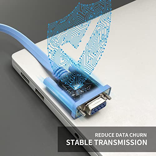 Rj-45 To Db-9 Rollover Console Cable,Db9 To Rj45 Console Cable Cisco Device Management Serial Adapter 6Ft #TOP5