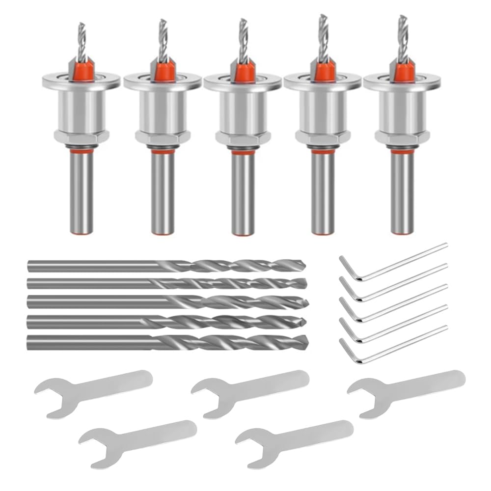 Senkbohrer-Set 5-teilig – Ideal Für Holz, Plastik & Mehr | Titanbeschichtet & Langlebig