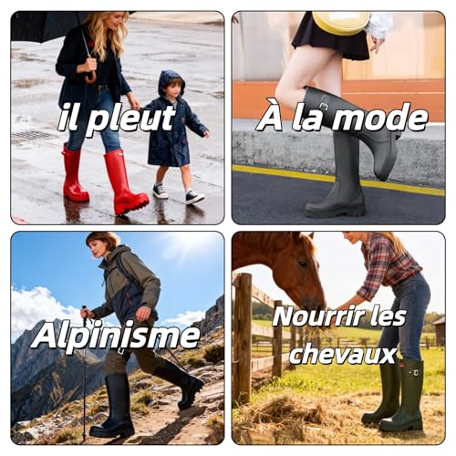 starflare Gummistiefel Damen Knöchelhohe Stiefel Wasserdichte Gummistiefel für Gartenarbeit & Outdoor Leichte & Bequeme Damen Gummistiefel für Spaziergänge, Angeln & Mehr