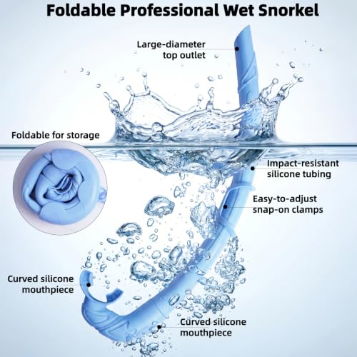 JRing Equipo de Snorkel para Adultos, Set de Máscara Antivaho con Snorkel Húmedo miniatura 3