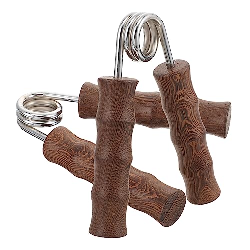 Image of 1pair Wooden Hand Gripper Kit Fitness Arm Strength Trainer Non-skid Grip for Home Gym Hand Exerciser for Strengthening Fingers Forearms for Workout Enthusiasts