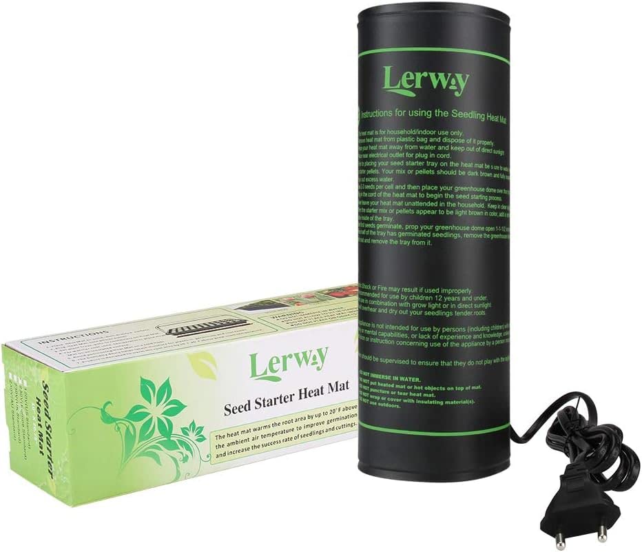 LERWAY Heizmatte Zimmergewächshaus Wärmematte Reptil Dragon Temperatur Heizkissen Amphibien Pet Mat Wärmer Bett Matte, 20,75'x10' Zoll, 21Watt