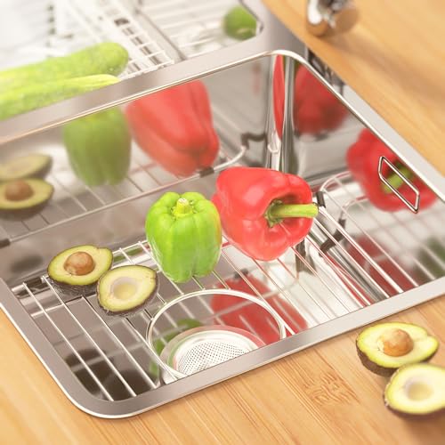 Rejilla protectora para fregadero de cocina de acero inoxidable miniatura 7