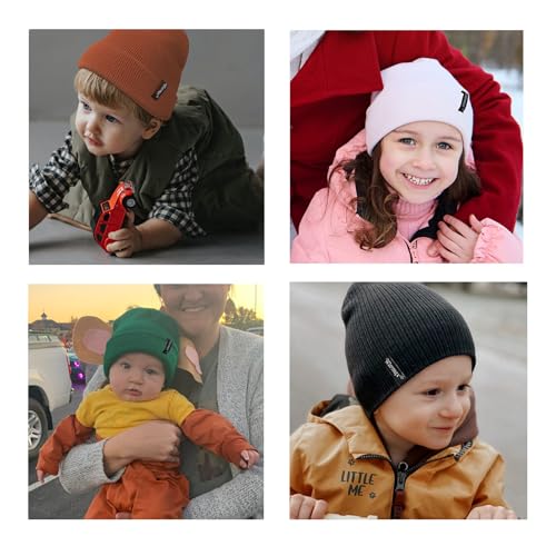 Image of Century Star Kid's Soft Slouchy Beanie Hat Toddlers Winter Cute Cuff Baggy Hip-hop Hat Boys Girls Youth Knit Skull Cap