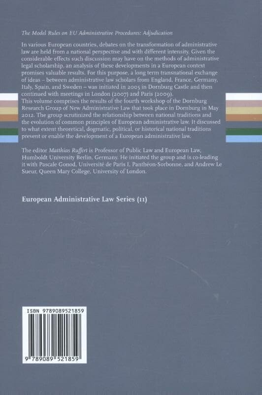 The Model Rules on EU Administrative Procedures: Adjudication (11) (European Administrative Law) - Image 2