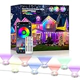 Jeryyen Permanent Outdoor Lights 450ft RGB+IC Outdoor String Lights App Control IP67 Waterproof,DIY Modes for Home Christmas,Halloween,Holiday, Daily,Birthday Decor（225ftX2pack