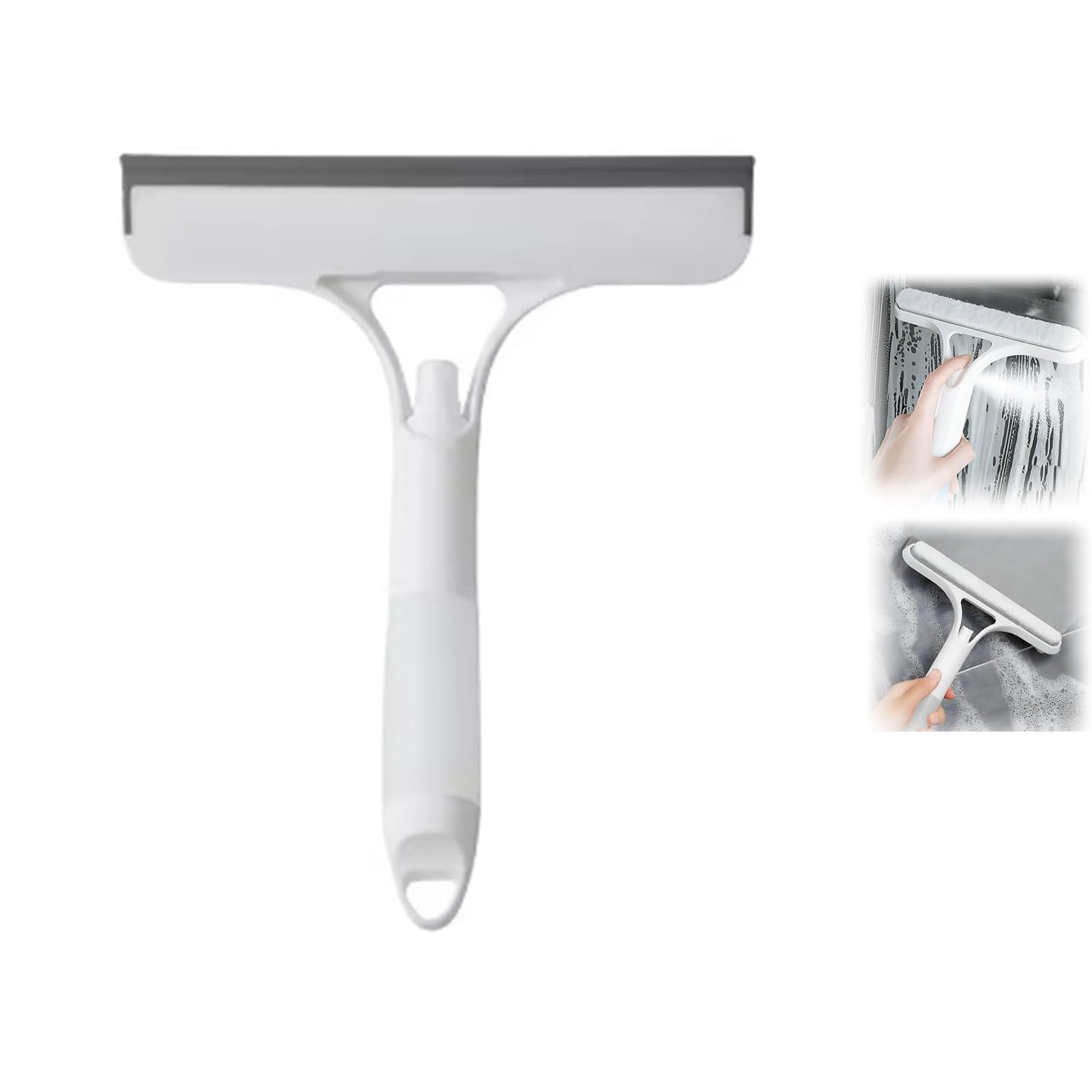 3 in 1 Spray Squeegee, 3 in 1 Window Cleaning Scraper, Window Squeegee with Sprayer for Home, Car, Tiles & Glass (White)