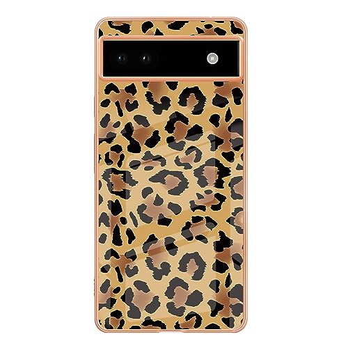 YKTO Etui pour Téléphone Portable Imprimé léopard Coque Silicone Antichoc Google Pixel 6a Fashion Trend Coque Brillante Anti-Rayures Coque Silicone Flexible PC Coque...