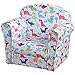 HOMCOM Sillón Infantil Sofá Sillón para Niños con Dibujos Mini Sofá 50x39x44cm Estructura de Madera Cubierta de Franela Multicolor