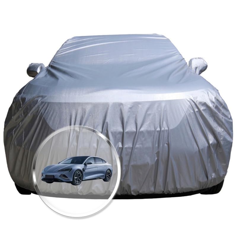 Image of NEODRIFT 'CrystalTech' Car Cover for BYD Seal (100% Water-Resistant, All Weather Protection, Tailored Fit, Multi-Layered & Breathable Fabric) (Colour: Crystal Silver)